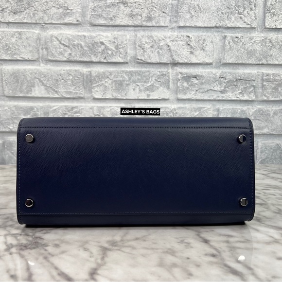 Kate Spade Madison Medium Satchel & Large Wallet Continental In Parisian Navy - Picture 7 of 16